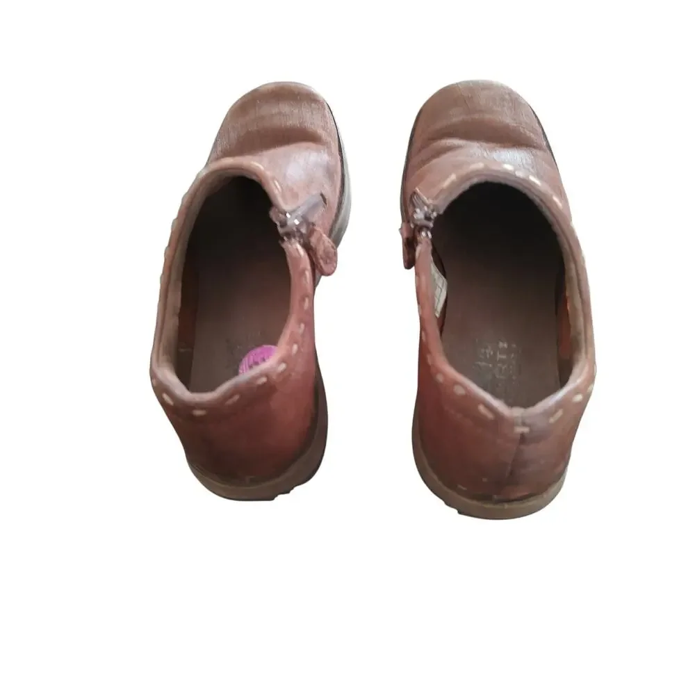 Timberland Women 8.5 Medium Brown Genuine Leather Smart Loafers Shoes